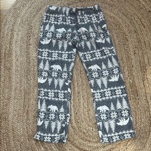 Cozy Black and White Patterned Pajama Pants